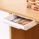 thumbnail image 5 of Sywqhk Cajón de mesa Caja de almacenamiento ABS Debajo del escritorio Bandeja organizadora de papelería (Blanco S) Sywqhk Para estrenar, 5 of 8