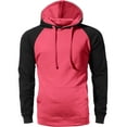 thumbnail image 2 of Ma Croix Men's Heavyweight Premium Pullover Hoodie Two Tone Raglan, 2 of 4