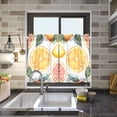 thumbnail image 4 of Yayeee Kitchen Curtains Tier Pair Light Filtering 27"x36" Rod Pocket Short Cafe Window Panel, Candy Lemon Slices, 4 of 7