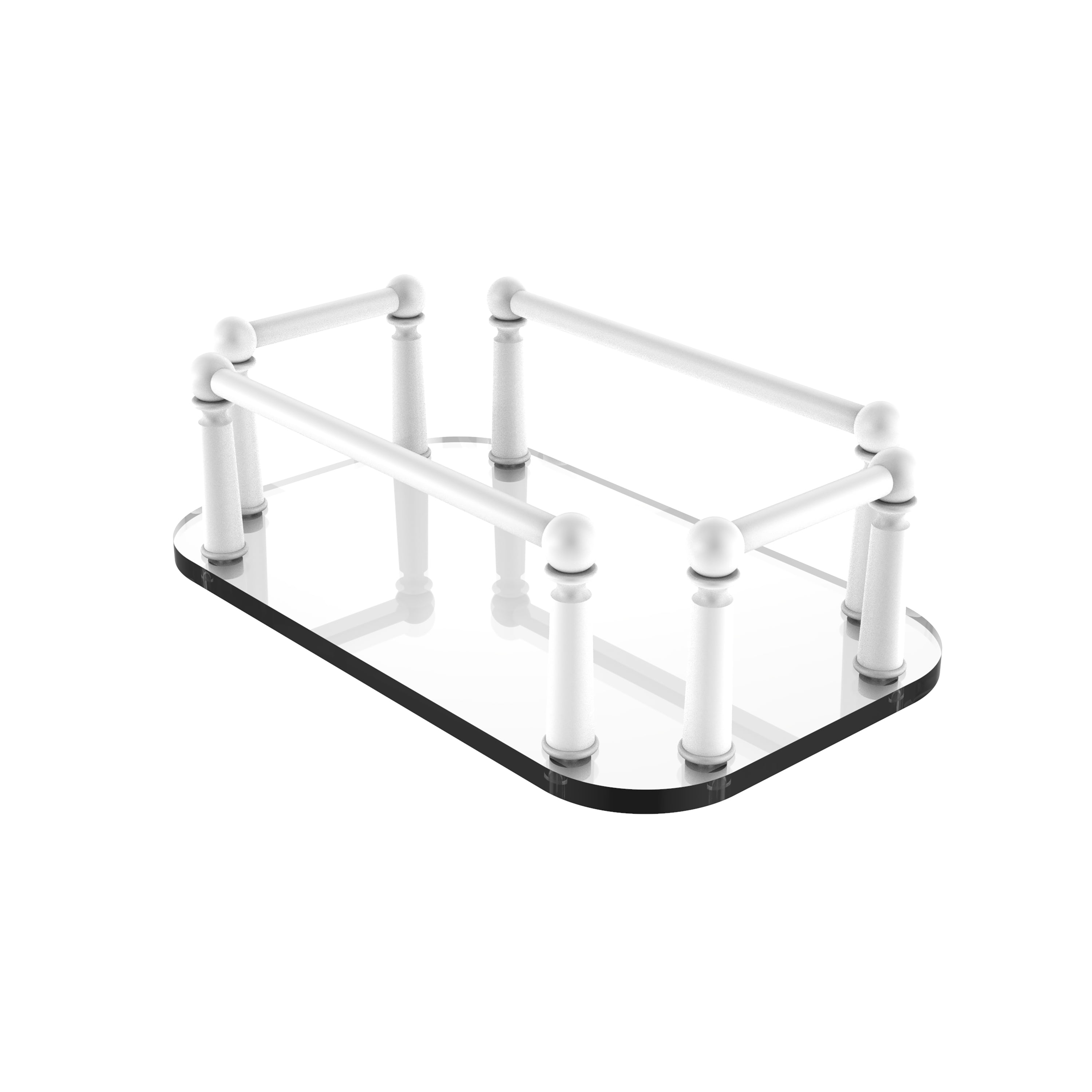 Vanity Top Glass Guest Towel Tray