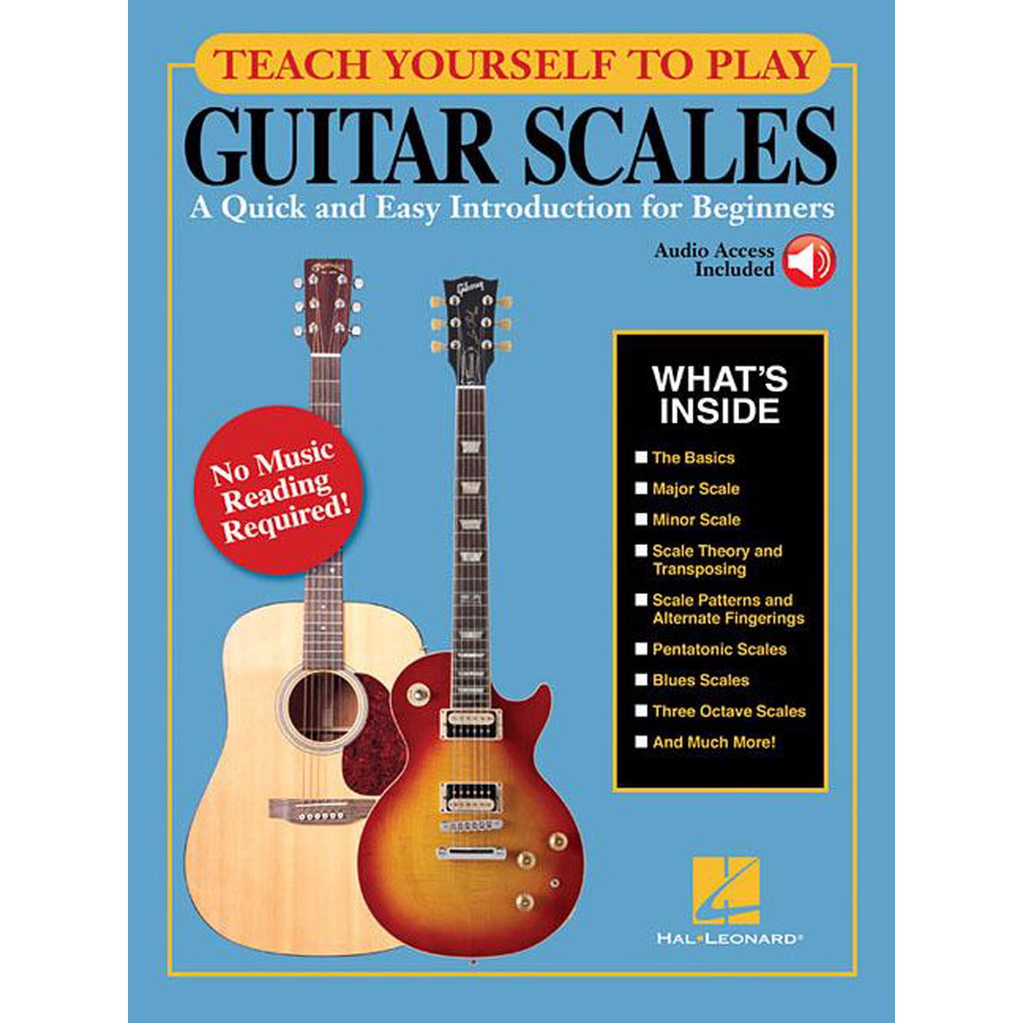 Teach Yourself to Play Guitar Scales Book with Online Audio Beginner Guitar Tab Guide for Major Minor Pentatonic Blues S, (Paperback)