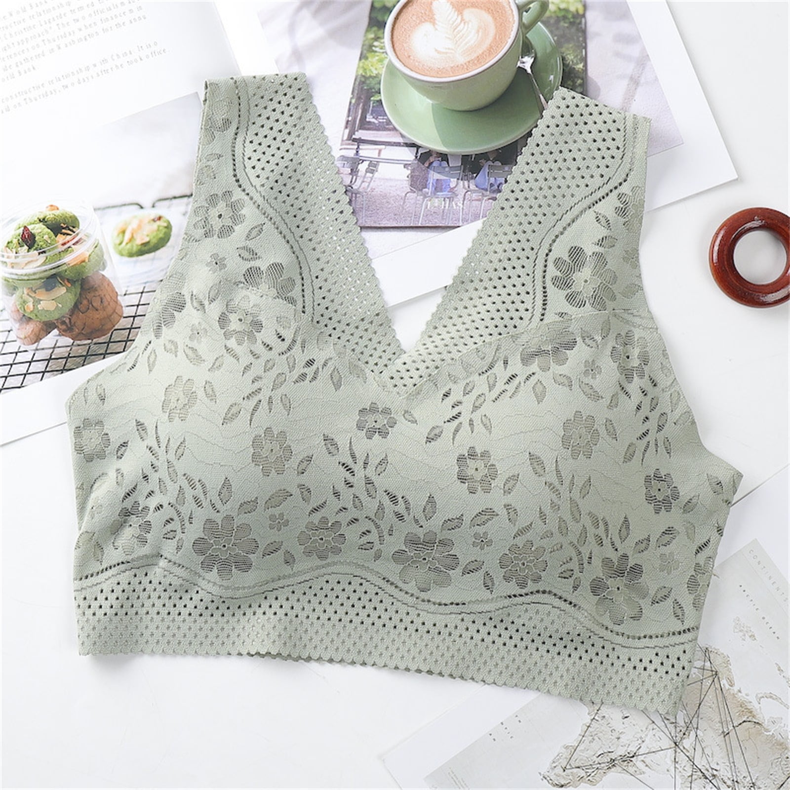 Visaly Backless Bra for Large Breasts, Plus Size Seamless Backless, Backless Tops for Women with Built In Bra Plus Size Strapless Bras super gather
