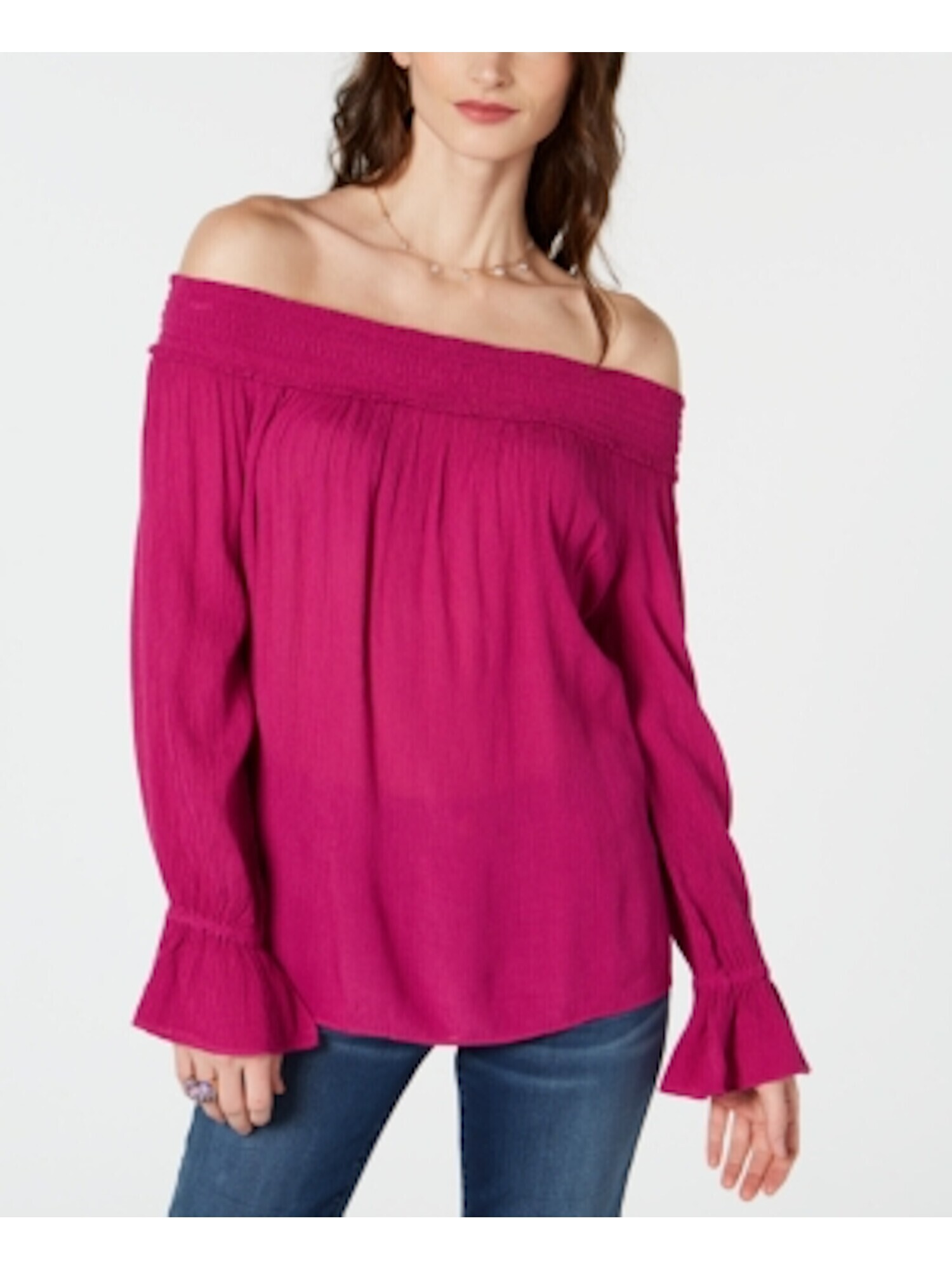 off shoulder peasant top
