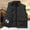Black, variant on Men's Utility Vest Solid Color Lapel Button Front Multi-Pocket Sleeveless Thin Lightweight Breathable Summer Outdoor Casual Work Waistcoat