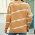 thumbnail image 6 of Herrnalise Women's Knitted Crop Tops Autumn/Winter Ladies Pullover Print Knit Loose Top Striped Colorblock Crewneck Sweater Pullover Jumper Sweaters, 6 of 7