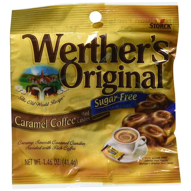 Werthers Original Sugar Free Caramel Coffee Hard Candies (Pack of 3