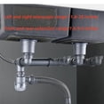 thumbnail image 4 of Double Bowl Sink Drain Kit, Sink Drain Kit Crack Resistant  for Restaurant, 4 of 7