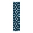 thumbnail image 3 of Unique Loom Trellis Shag Collection Area Rug - Ruby (2' x 8' Runner Navy Blue/Ivory), 3 of 11