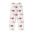 thumbnail image 6 of Daiia Heartbeat Symbol Men's Sleep Pant with Pockets and Drawstring,Pajama Pants-X-Large, 6 of 9