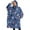 Blue Baseball Silhouette, variant on Oversized Wearable Blanket Hoodie,Blue Baseball Silhouette Pattern Sherpa Blanket Hoodie with Super Pockets,Super Warm Fuzzy Pullover for Women & Men