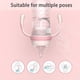 thumbnail image 3 of Biberón de alimentación para bebé sin BPA, botella a prueba de fugas, calibre ancho, pico de pato, agua, leche, taza de doble uso, alimentador para bebé con pajita de silicona, 3 of 4