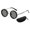 Black Silvery, variant on Xinwanna Adjustable Tint Polarized Sunglasses 1-9 Gear Round Glasses with ND Filter Lenses for Men UV Protection Eyewear for Beach Travel (Black)