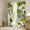 thumbnail image 3 of Manfei Excavator Bulldozer Blackout Curtains Set of 2 (52x84 Each),Construction Vehicles Window Curtains,Green Yellow Curtains and Drapes For Boys Kids,Super Cozy Room Decor, 3 of 6