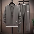 thumbnail image 2 of MEICHEN Pajamas for Women Set Solid Color Sweatshirt Casual Fashion Long Sleeved Round Neck Top Sweatpants 2 Piece Set Sweatsuits Women's Sleepwear, 2 of 8