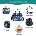 thumbnail image 3 of FORMRS Insulated Lunch Bag Unisex Large Capacity with Shoulder Strap, Floral Ocean Waves, 3 of 6