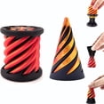 thumbnail image 1 of Bamboohart Impossible Pyramid Passthrough Sculpture  3D Printed Spiral Cone Toy  Anxiety Stress Relief Toy  3D Printed Fidget Toys  Smoothly Spining Pyramid, 1 of 6