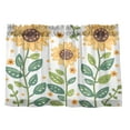 thumbnail image 2 of Ryvnso Sunflower Half Curtains Sets Tier 2 Panels Short Curtain Rod Pocket 27"W x 24"L, 2 of 7
