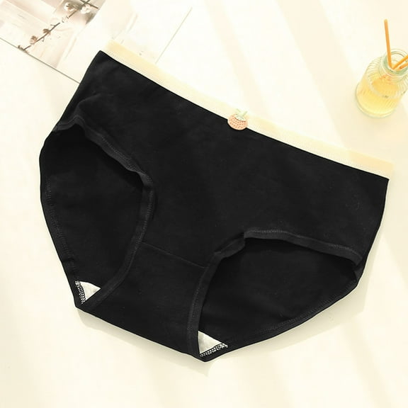 ATOGUTA Girls Underwear Size 9-16 Panties Kids Briefs Comfortable Soft Cute Pattern Underwear, Black