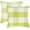 Bright Green & White, variant on Set of 2 Farmhouse Buffalo Check Plaid Throw Pillow Covers Cushion Case Polyester Linen for Christmas Home Decor Red and White, 18 x 18 Inches