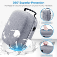 thumbnail image 4 of Sac de Protection de Stockage d'Accessoires de Jeu, Valise Rigide Compatible Ps Vr2, Sac de Protection de Voyage Léger à Bandoulière - Gris P01, 4 of 5