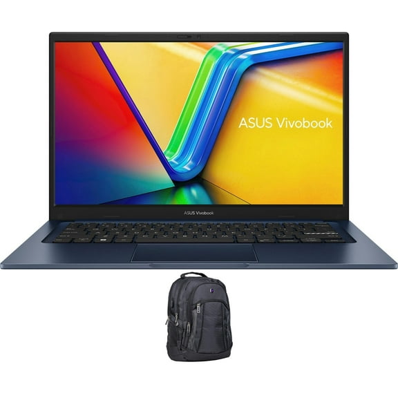 ASUS Vivobook X1404Z Home/Business Laptop (Intel i3-1215U 6-Core, 14.0in 60 Hz Full HD (1920x1080), Intel UHD, 8GB RAM, 128GB PCIe SSD, Wifi, Webcam, Bluetooth, Win 11 Pro) with Premium Backpack