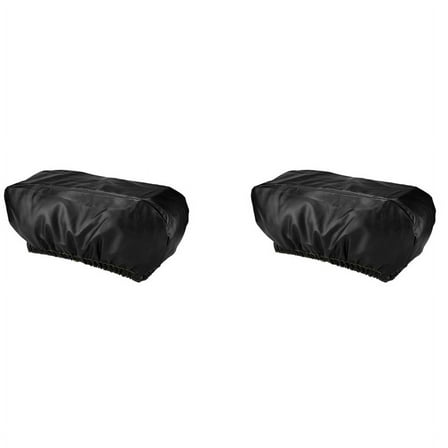 2X Winch Cover Heavy Duty Waterproof Winch Protection Cover Dust-Proof Universal for Up to 17500 Lbs,2 x Winch Cover,black
