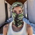 thumbnail image 2 of Unique Bargains 1 Pc Quick-drying Ice Silk Camouflage Balaclava Face Mask Army Green, 2 of 5