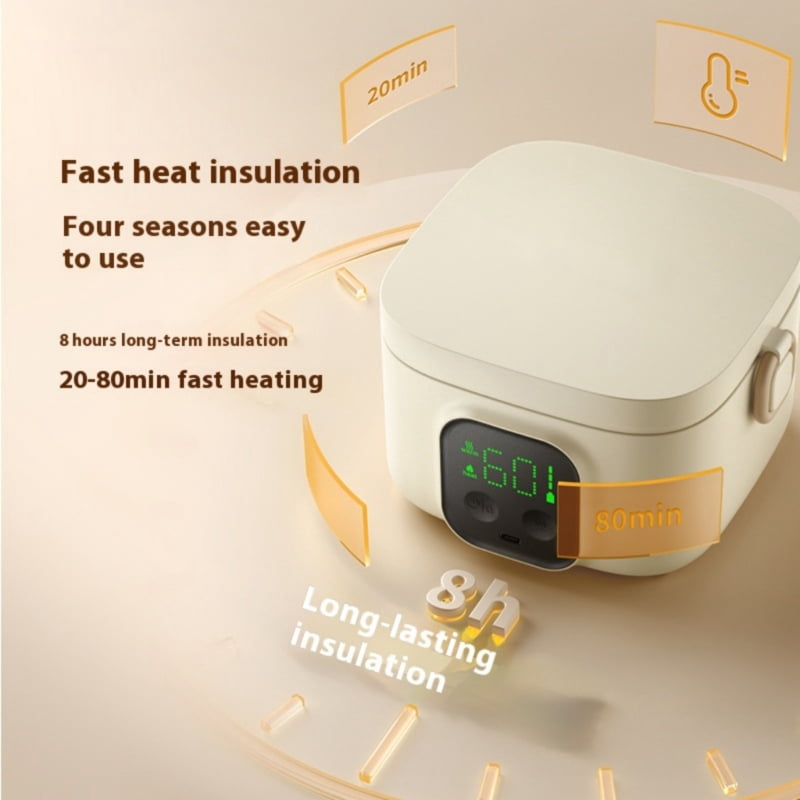 Portable Electric Infant Feeding Bowl 8Hrs Constant Temperature Control Charging Leak proof Design Easy Cleaning