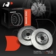 thumbnail image 5 of A-Premium 13.58 inch (345mm) Front Drilled and Slotted Disc Brake Rotors Compatible with Select Ford and Lincoln Models - Fusion 2017-2019, Edge 2015-2022, MKZ, MKX, Continental, Nautilus, 2-PC Set, 5 of 5