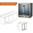 thumbnail image 3 of Danolapsi 30 Inch Wine and Beverage Refrigerator,Dual Zone Wine Beverage Cooler,33 Bottles & 96 Cans,Double Doors,Built-in Freestanding Wine Fridge,Double-Layer Tempered Glass Door with Lock, 3 of 8