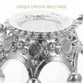 thumbnail image 3 of 2 Pcs Base de Boule de Cristal Design Couronne Présentoir de Boule de Cristal Support de Sphère, 3 of 7