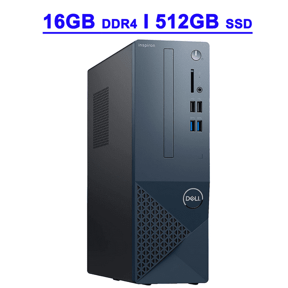 Dell Inspiron 3020S Premium Small Business Desktop Computer 13th Gen Intel 10-core i5-13400 Processor 16GB DDR4 512GB SSD Intel UHD Graphics 730 HDMI DisplayPort Bluetooth Win11Pro Black