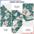 thumbnail image 4 of Wobogo Cute Polar Bears Long Pajama Pants Bottoms Soft Sleepwear with Pockets, 4 of 9