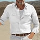 thumbnail image 1 of pstuiky camisas de manga larga para hombre, Camisa/top de manga larga con solapa de lino y color liso para hombre salir tops xxl, 1 of 6