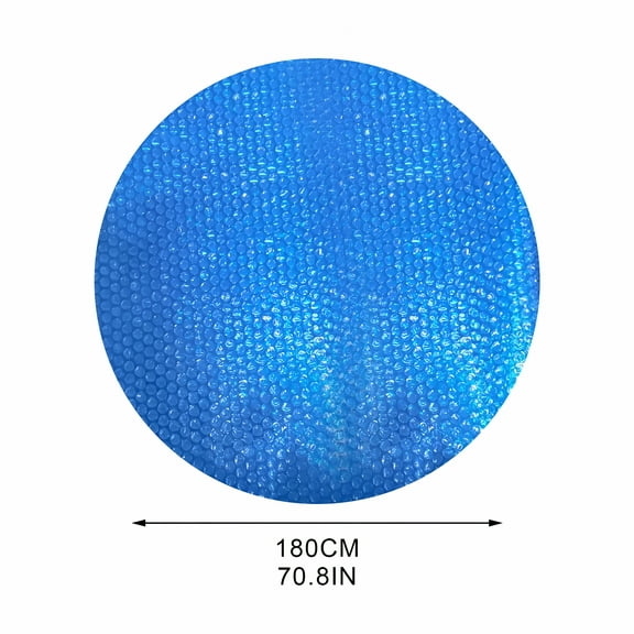 HIBIBUD Round Blue Solar Pool Cover,Thermal Blanket for Efficient Heat Retention and Evaporation Reduction,12ft Diameter