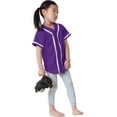 thumbnail image 3 of Ma Croix Kids Baseball Jersey Button Down Short Sleeve Unisex Youth Athletic Sportswear Uniform, 3 of 6