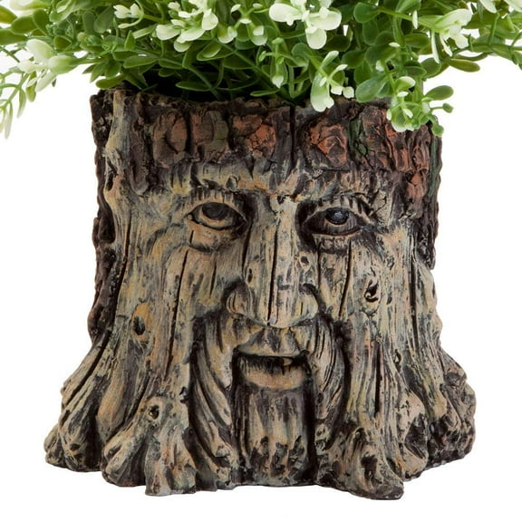 Bits and Pieces - Tree Face Planter - Polyresin Indoor/Outdoor Urn