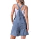 thumbnail image 3 of INSPIRAR CHIC Conjuntos de mezclilla para mujeres, mono casual con tirantes ajustables, pantalones cortos de mezclilla XL, azul medio, 3 of 6