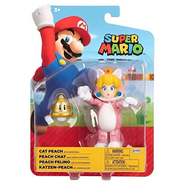 Figura de Acción Super Mario World of Nintendo Cat Peach 10 cm