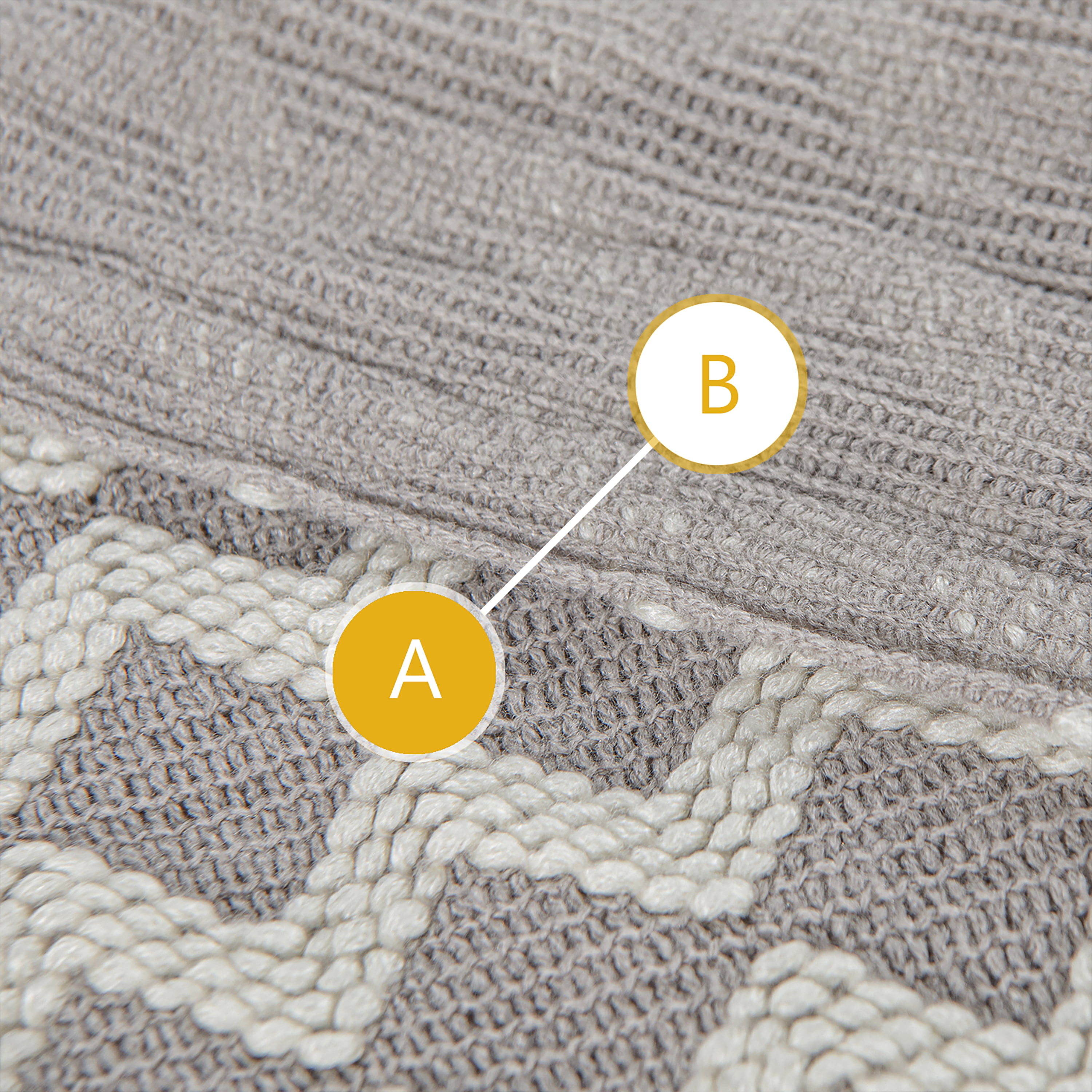 Ntbay Acrylic Knitted Throw Blanket with 7" Tassels, Lightweight and Soft Cozy Decorative Woven Blanket for Travel, Couch, Bed, Sofa, 51" x 67", Light Gray Wave