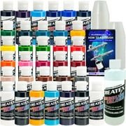 Createx 30 Transparent COLORS SET 2oz Airbrush Paint OPAQUE TRANSPARENT Paint