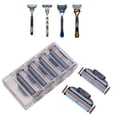 thumbnail image 4 of Cuchilla De Afeitar Útiles 4 Cuchillas De Afeitar Man Shaver De 3 Capas Para Gillette Macth3 Bg (Negras), 4 of 9