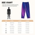 thumbnail image 4 of Picia Neon Gradient Blue Womens Soft Woven Cotton Elastic Waistband Sleep Pajama Pant Lounge Sleep Pant With Pockets And Drawstring-Large, 4 of 9