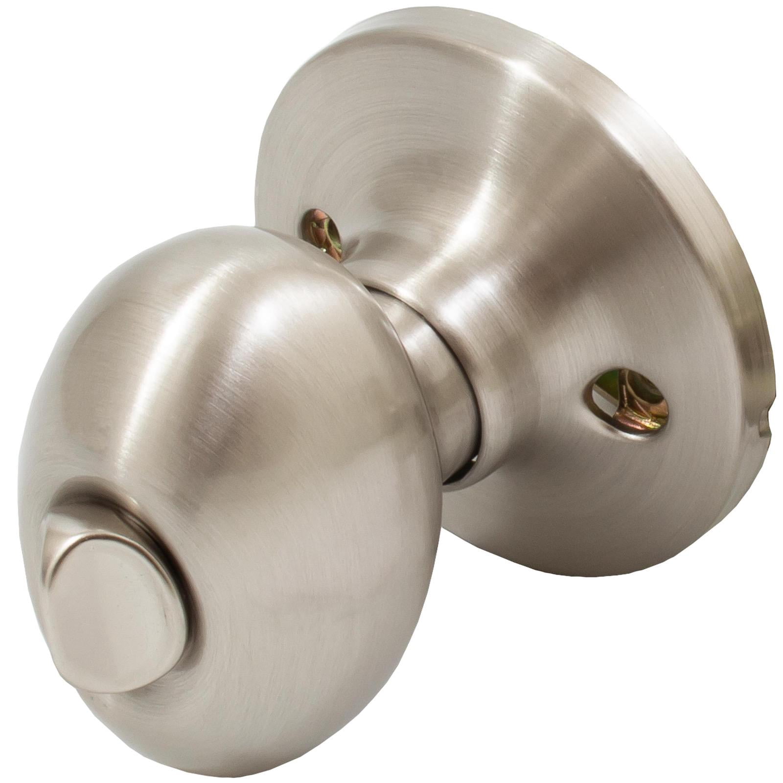 Springhill Door Knob, Privacy (Bed/Bath) Latch, Satin Nickel by Stone Harbor Hardware