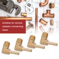 thumbnail image 4 of 4Pcs Brass Male Thread Elbow Hose Tail Barb Connector Fitting G1/4in Quick Connector With Barb Elbow Shape, For Various Adapters, 4 of 8