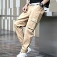 thumbnail image 1 of Classic Design Multi Flap Pockets Cargo Pants,Men's Loose Fit Drawstring Harem Cargo Jogger Pants, 1 of 5