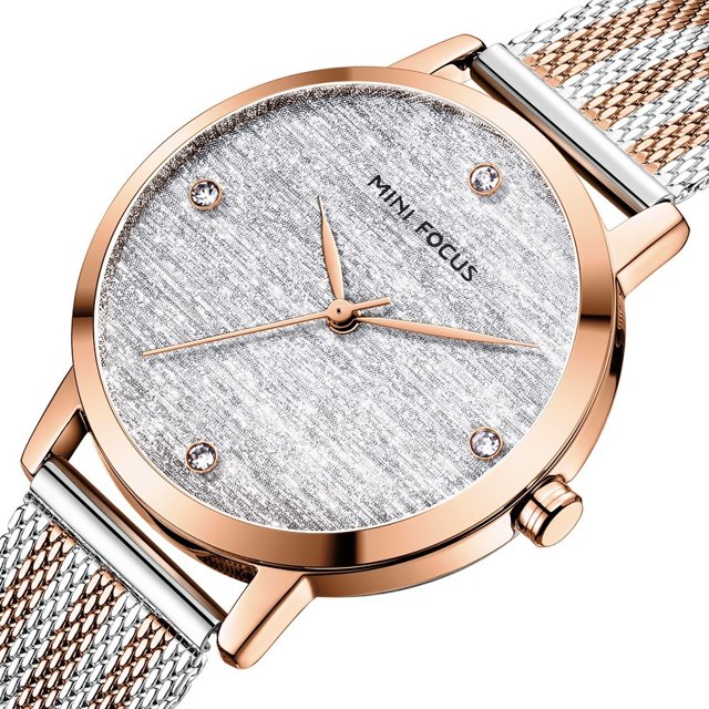 Reloj Para Dama Minifocus Original Casual Moderno 329l Oro Rosa Minifocus Casual