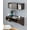 brown table and hutch, variant on Basicwise Wall-Mounted Computer Desk with Storage Shelves Floating Laptop Table for Home Office or Study Room Foldable Workstation with Compartments for Books Office Supplies and Decor, White Finish