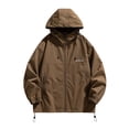 thumbnail image 1 of QHFBli Coupe Régulière Veste pour Homme Veste Coupe-Vent Légère à Capuche pour Homme pour le Printemps et l'Automne Tenue Décontractée, 1 of 3