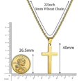 thumbnail image 4 of Cross Necklace For Men Boys Women 16-24 Inches Stainless Steel Cross Pendant Chain Religious Gift, 4 of 5